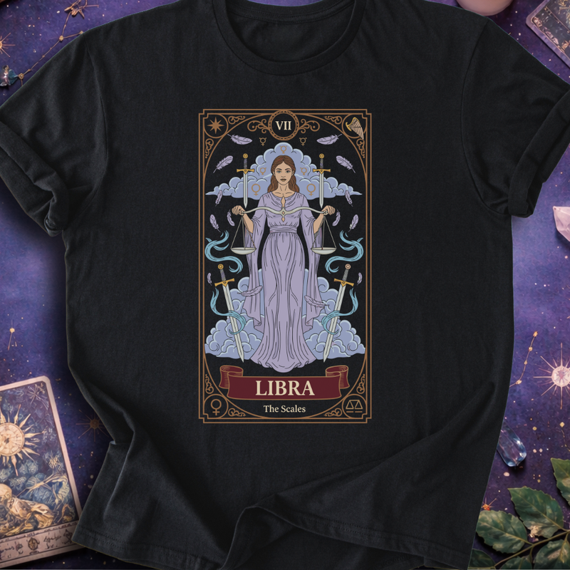 Libra Tarot Card T-shirt