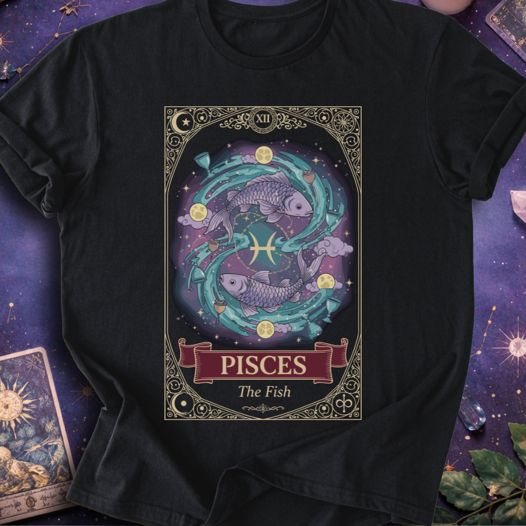 Pisces Tarot Card T-Shirt