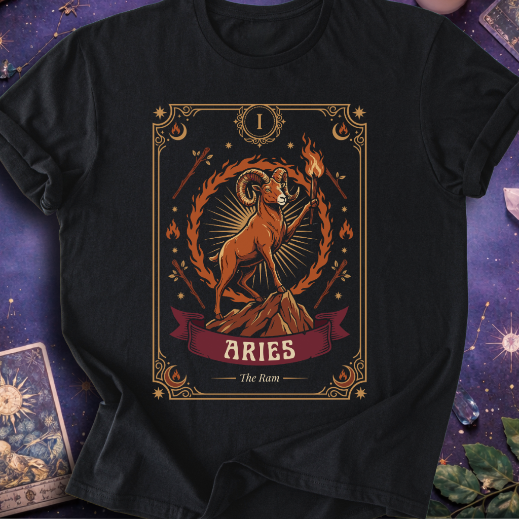 Aries Tarot Card T-Shirt