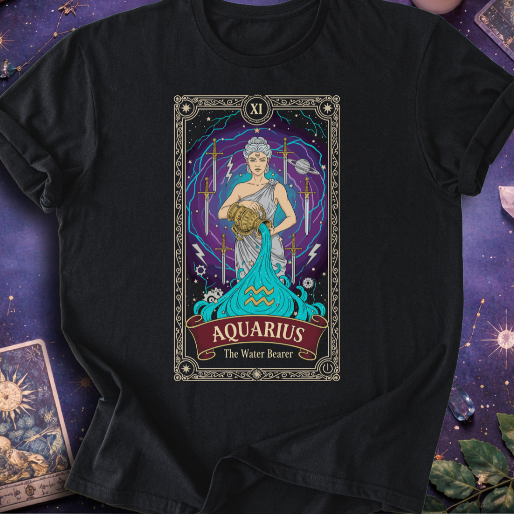 Aquarius Tarot Card T-Shirt
