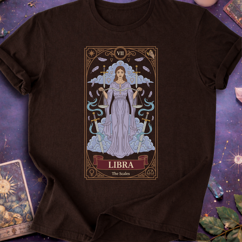 Libra Tarot Card T-Shirt