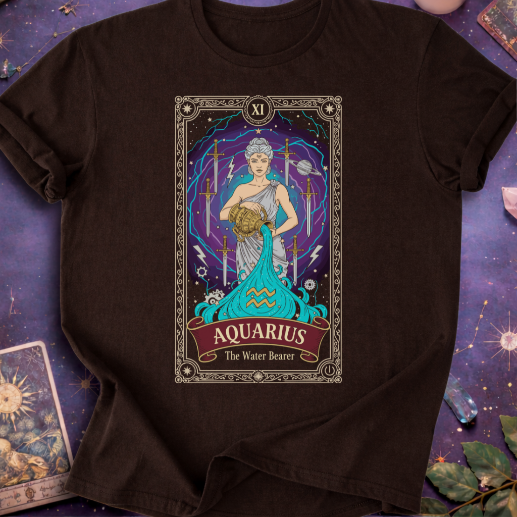 Aquarius Tarot Card T-Shirt