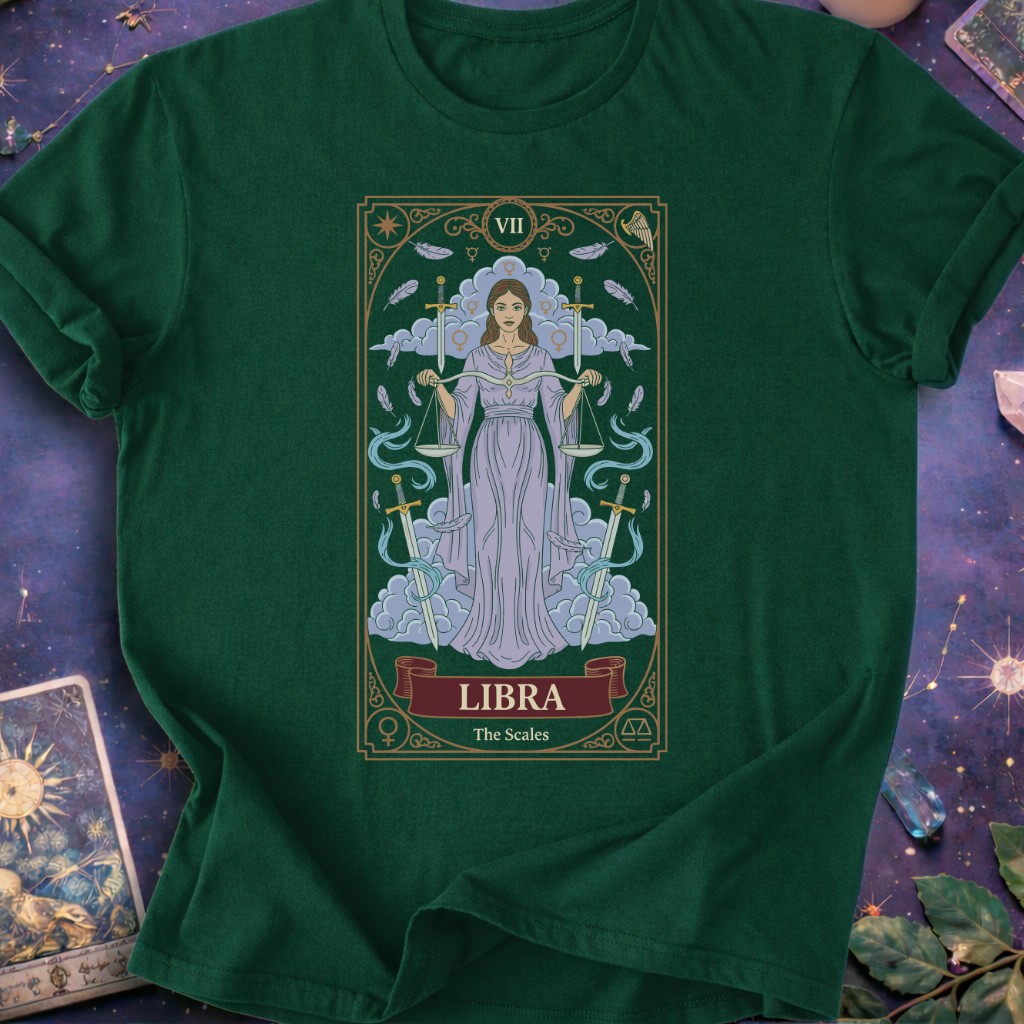 Libra Tarot Card T-Shirt
