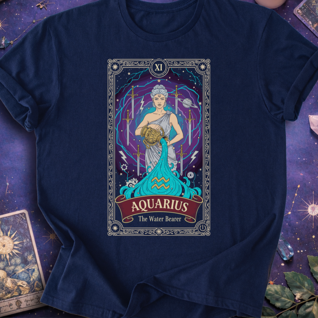 Aquarius Tarot Card T-Shirt