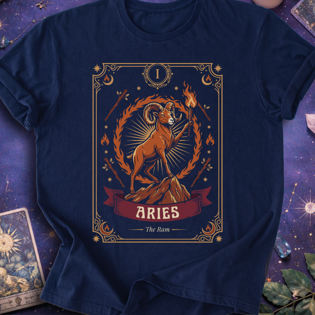 Aries Tarot Card T-Shirt