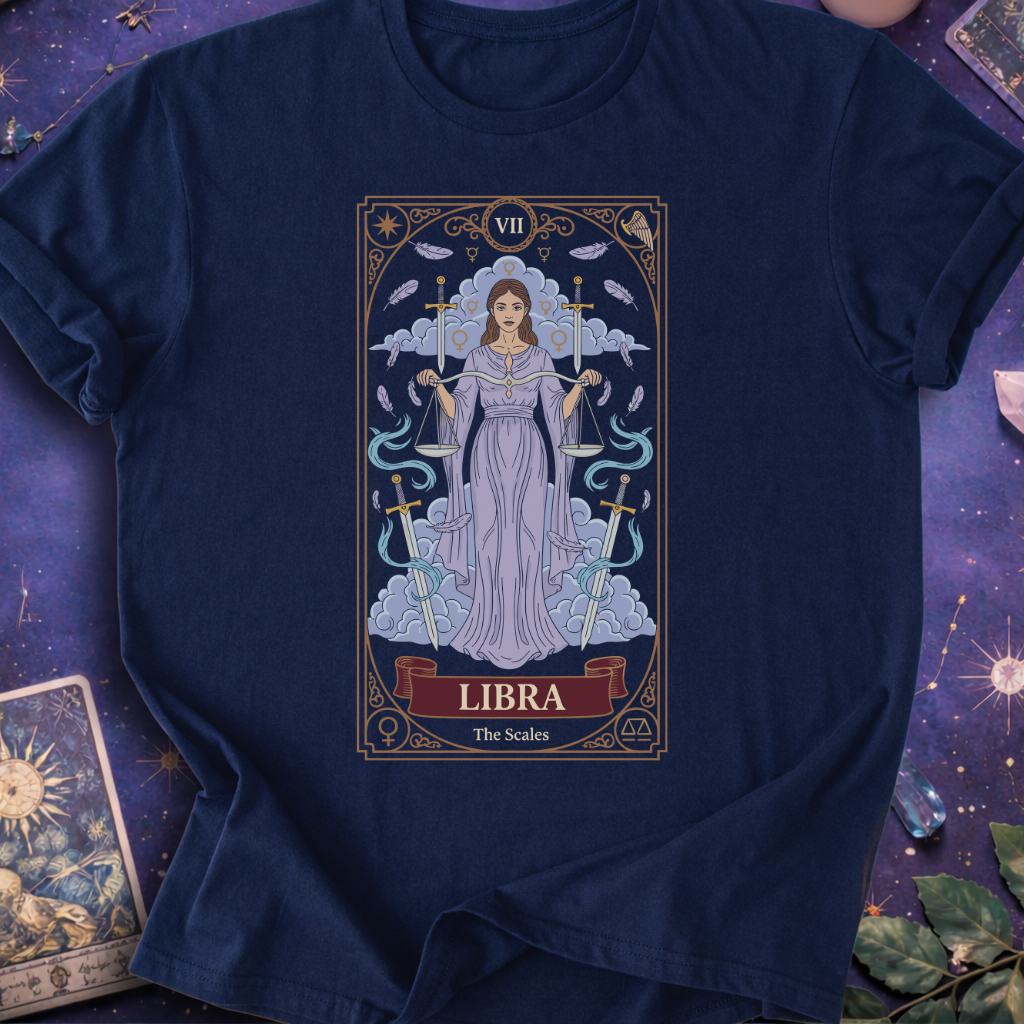 Libra Tarot Card T-Shirt