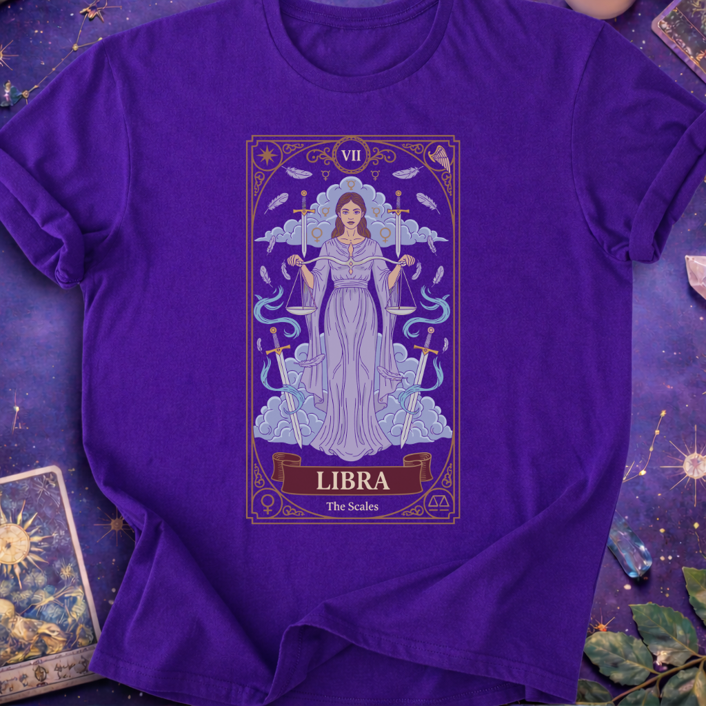 Libra Tarot Card T-Shirt
