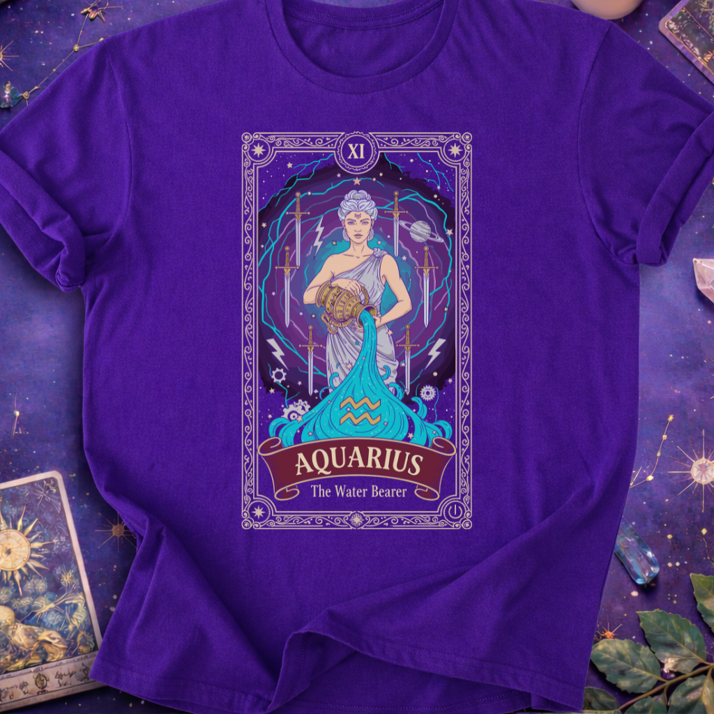 Aquarius Tarot Card T-Shirt