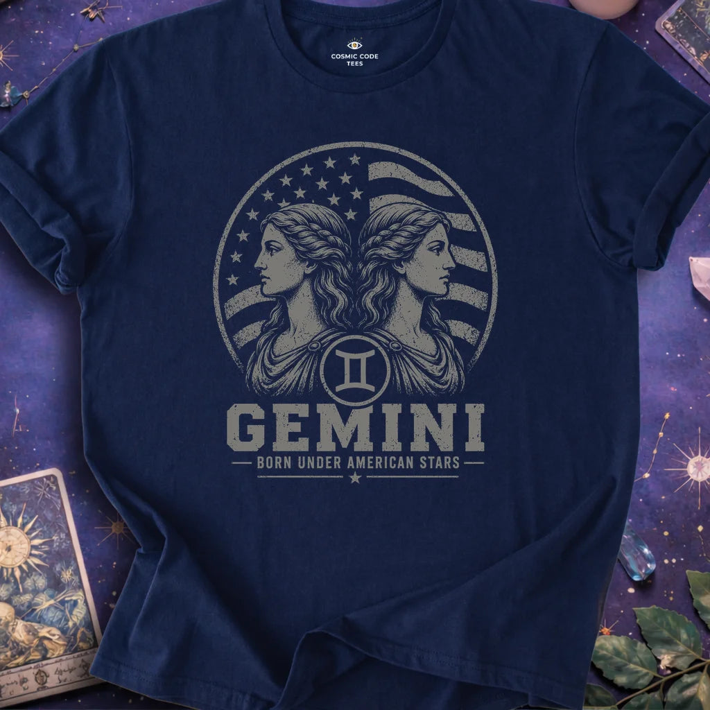 Gemini Born Under American Stars T-Shirt